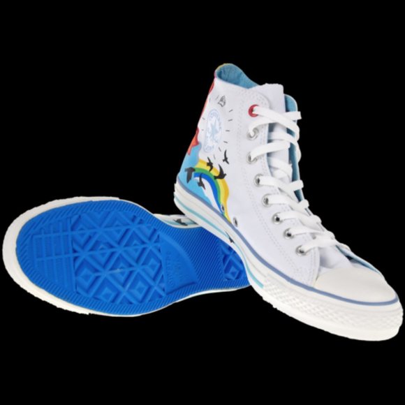 White Hi Top Converse ISO - Picture 4 of 4